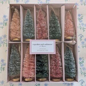 Cupcakes and Cashmere Bottlebrush Christmas Tree Garland NEW Pink Green Pastel
